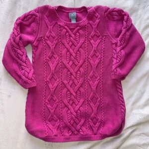BabyGAP Fuchsia girls Cable Knit Sweater size 4t